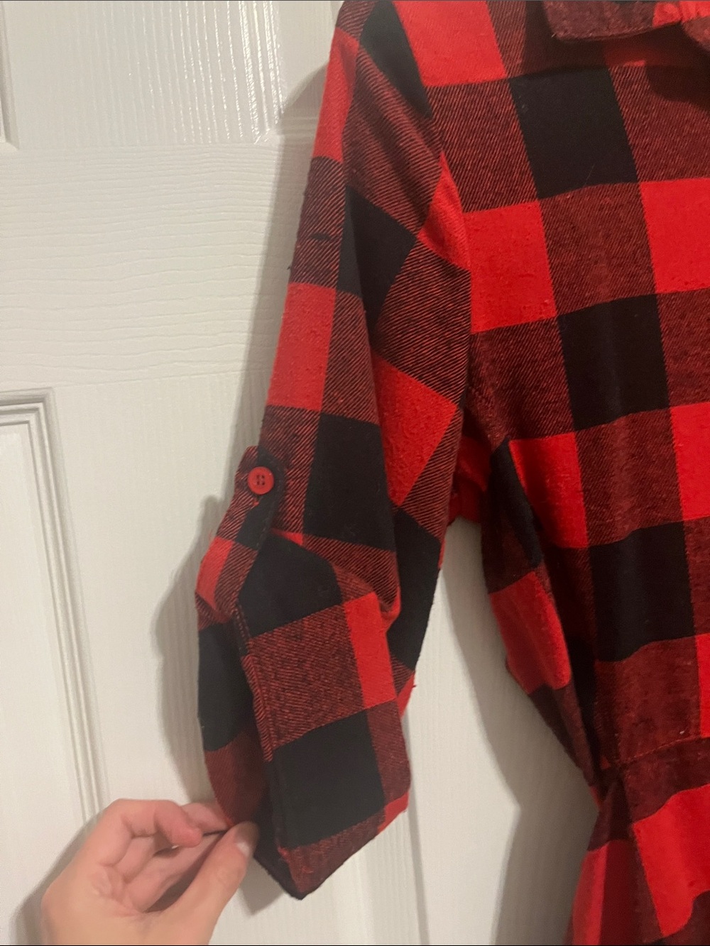 CY Red Plaid Dress with Belt - Picture 6 of 6